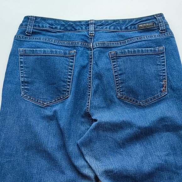 Jones New York Lexington jeans women's size 12 denim blue straight high rise - Picture 4 of 16